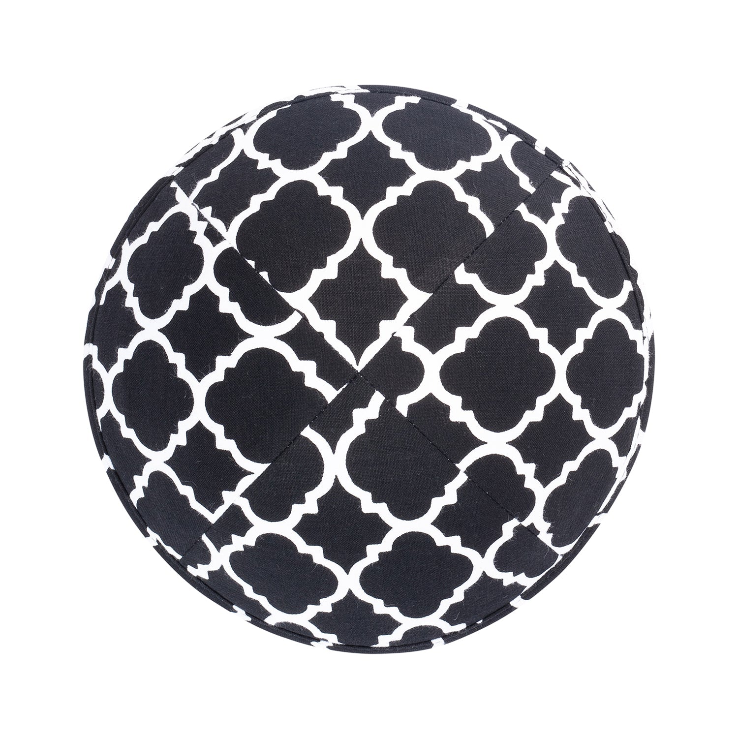 Cotton Kippah - side view showing six-panel design