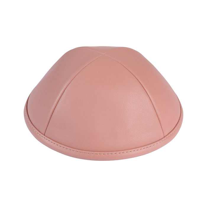 Salmon Leather Kippah for Shabbos - iKippah by Judaica Square