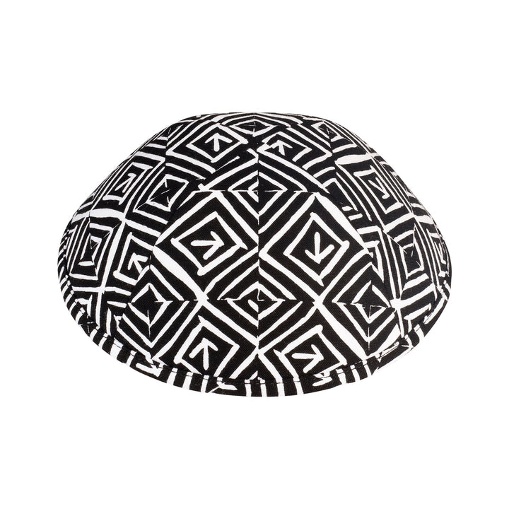Squares Arrows Kippah – Cotton Yarmulke