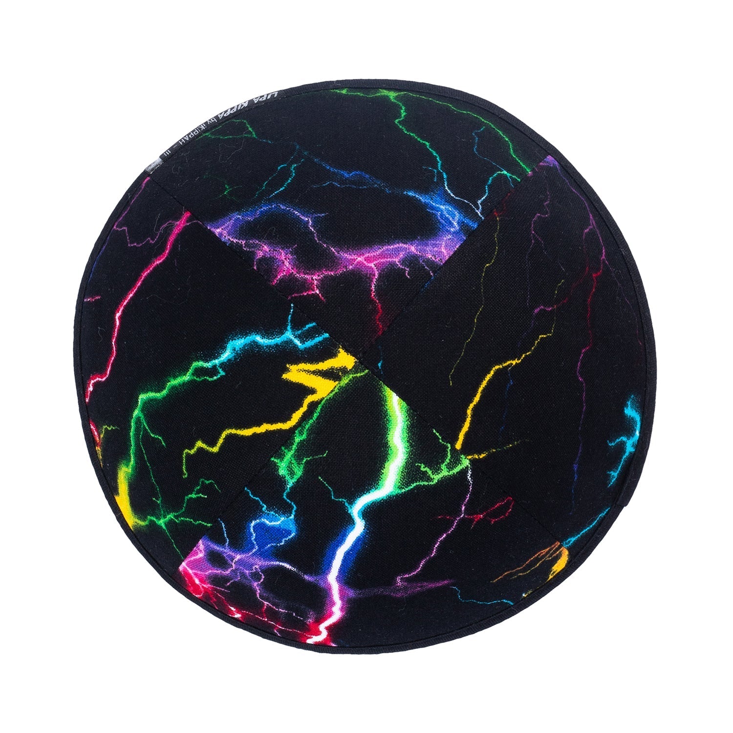 Cotton Kippah - side view showing six-panel design