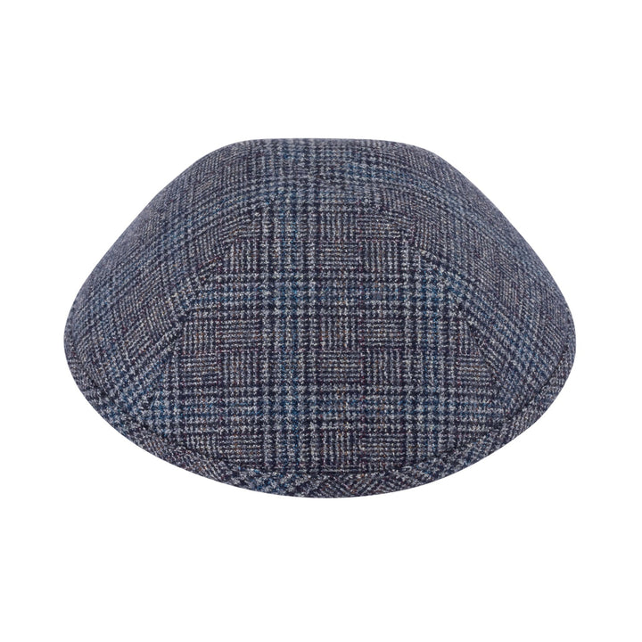 Square Plaid Kippah – Black Gray Suiting Yarmulke