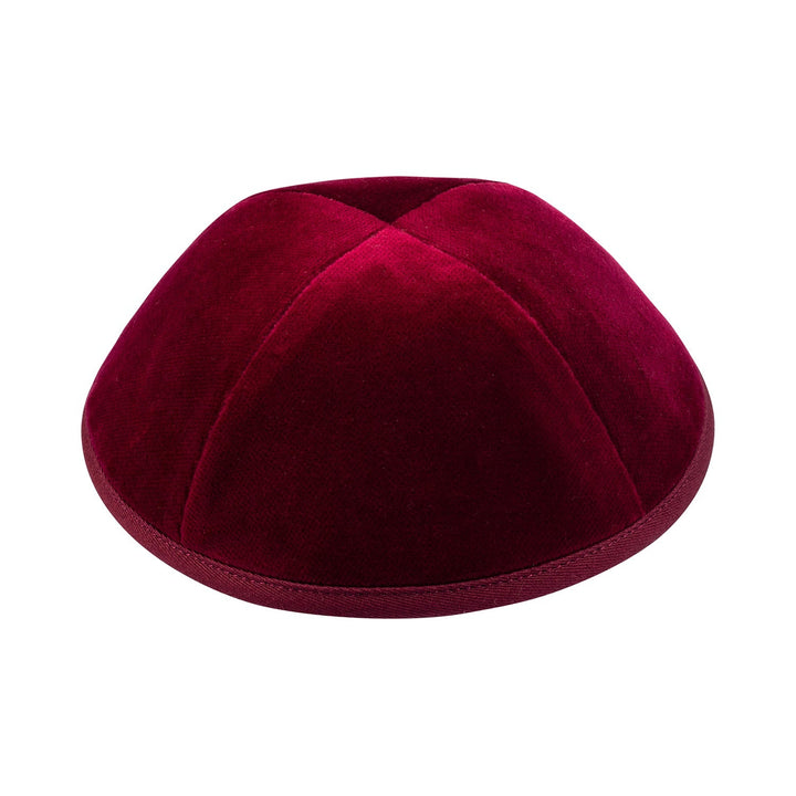 Maroon Velvet Kippah / Yarmulke