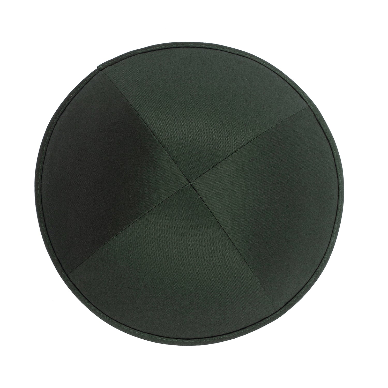 Green Yarmulka Kippah - side view showing six-panel design