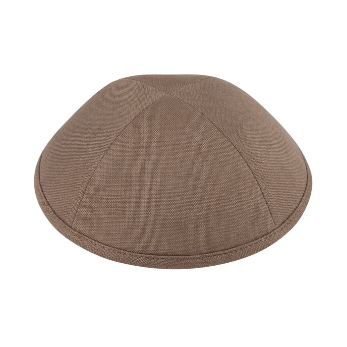 Brown Linen Kippah - iKippah by Judaica Square