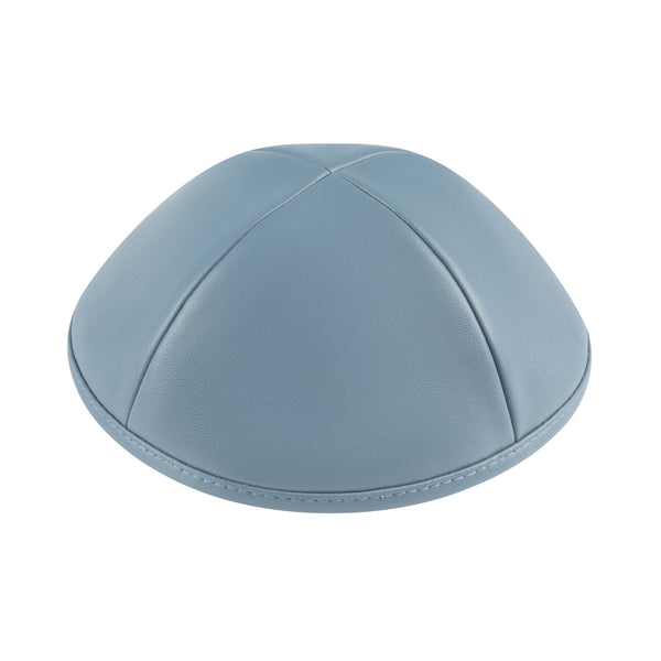 Blue Leather Kippah for Shabbos - iKippah by Judaica Square