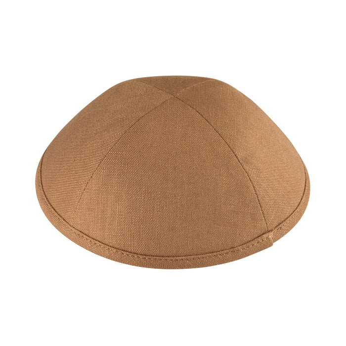Camel Linen Kippah - iKippah by Judaica Square