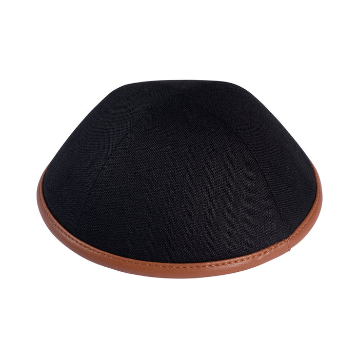 Black Linen Kippah - iKippah by Judaica Square