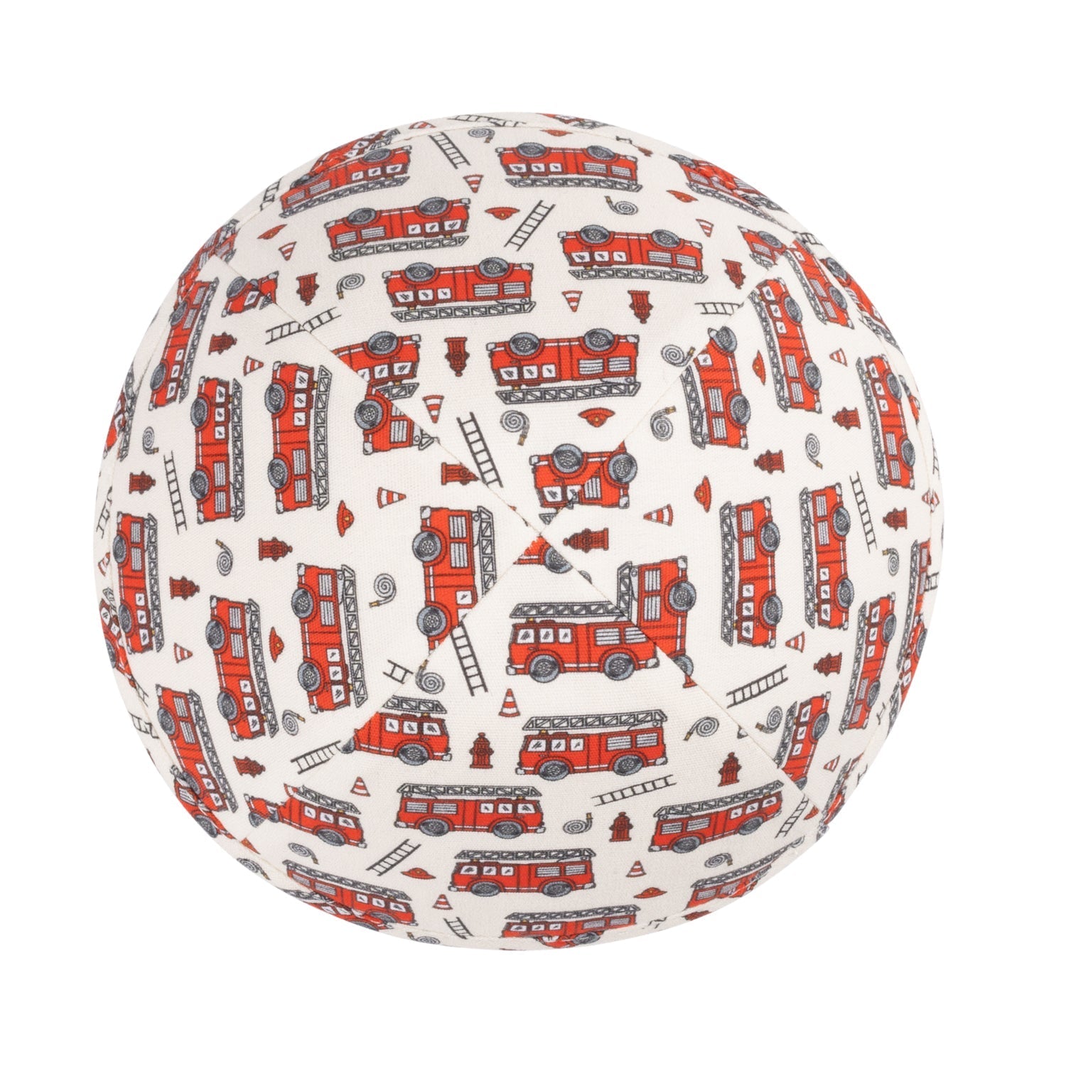 Cotton Kippah - side view showing six-panel design