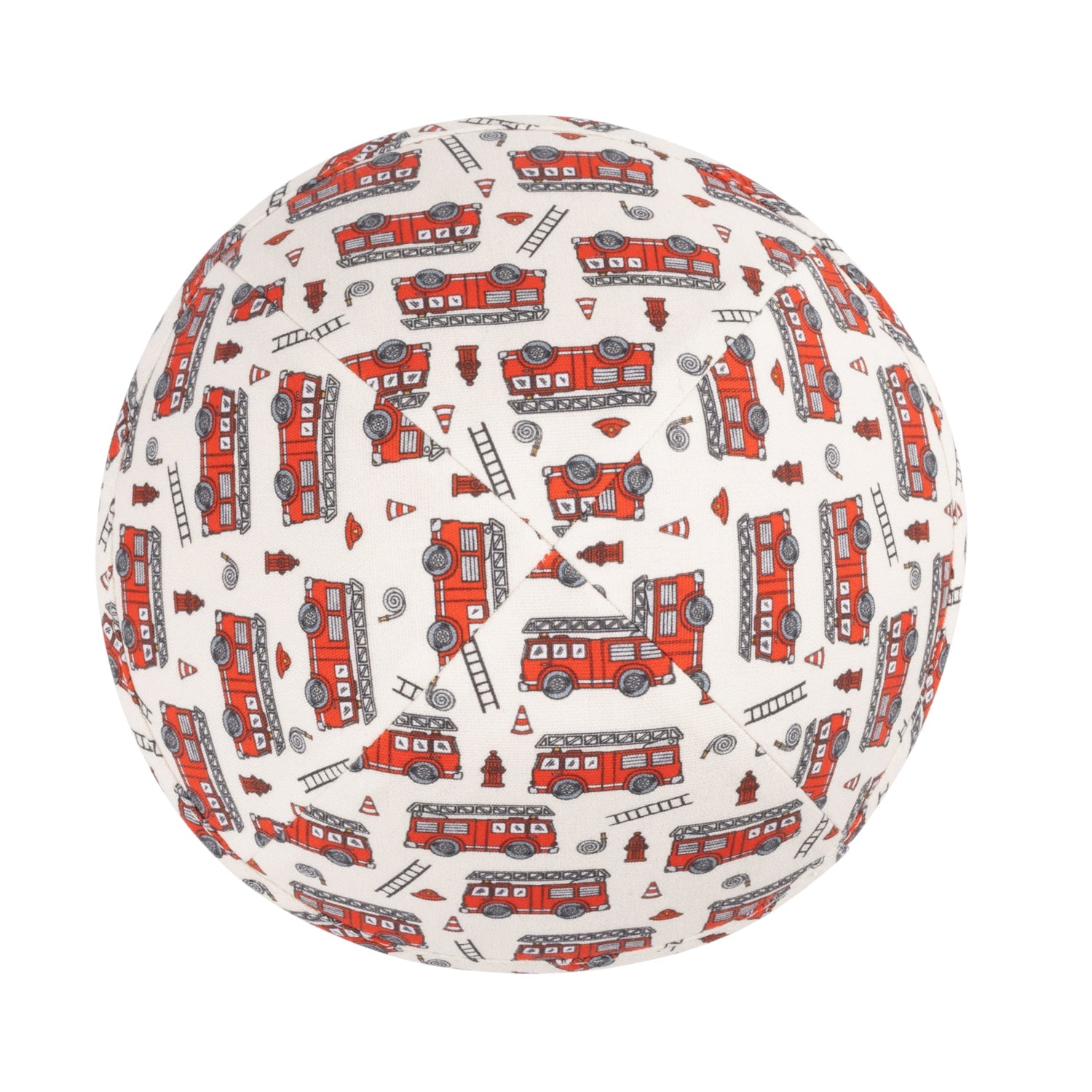 Cotton Kippah - side view showing six-panel design