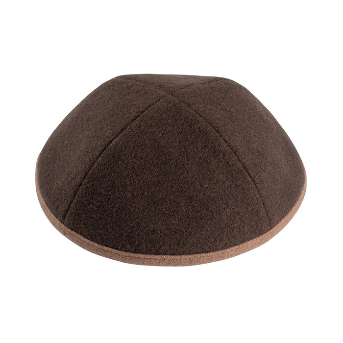 Brown Wool Kippah - iKippah by Judaica Square