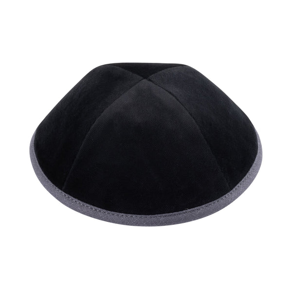 Black Velvet Kippah for Bar Mitzvah - iKippah by Judaica Square