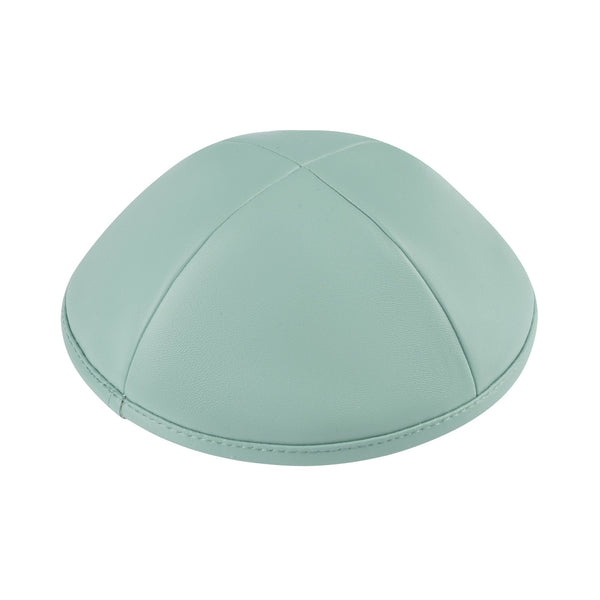Mint Leather Kippah for Shabbos - iKippah by Judaica Square