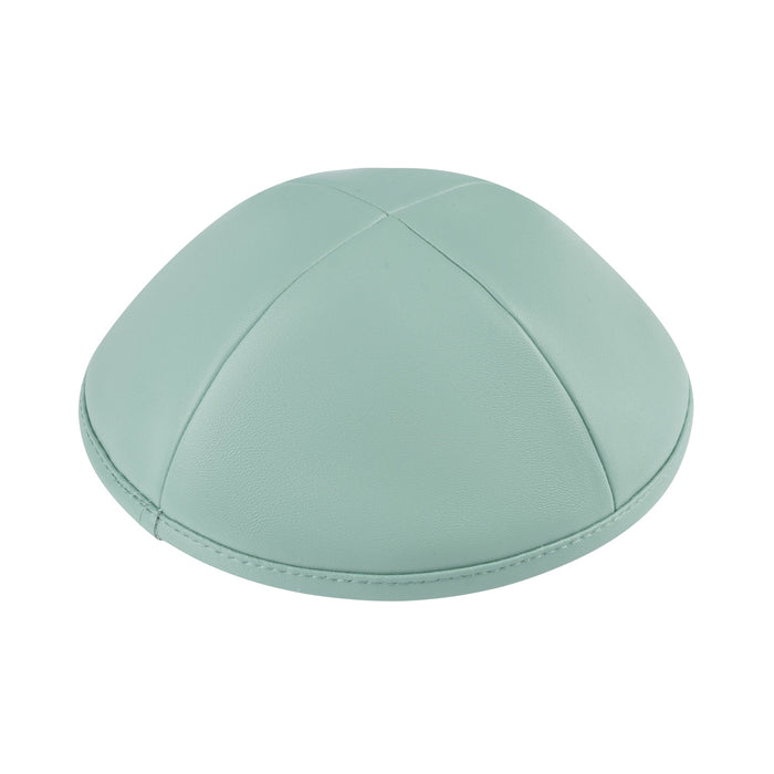 Mint Leather Kippah for Shabbos - iKippah by Judaica Square