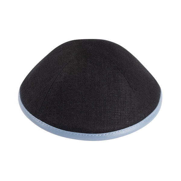 Black Linen Kippah - iKippah by Judaica Square