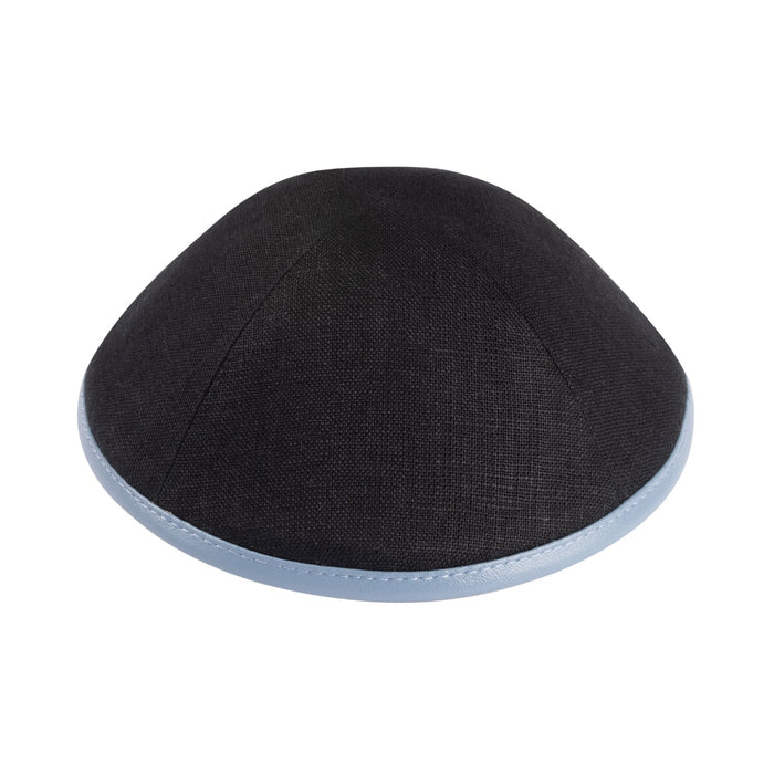 Black Linen Kippah - iKippah by Judaica Square