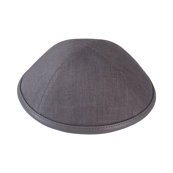 Gray Linen Kippah - iKippah by Judaica Square