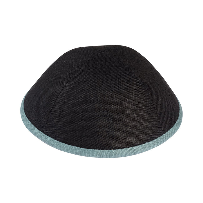 Black Linen Kippah - iKippah by Judaica Square