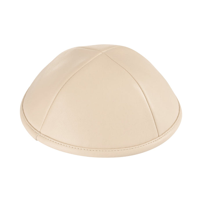 Tan Leather Kippah for Shabbos - iKippah by Judaica Square
