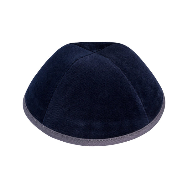 Navy Velvet Kippah for Bar Mitzvah - iKippah by Judaica Square