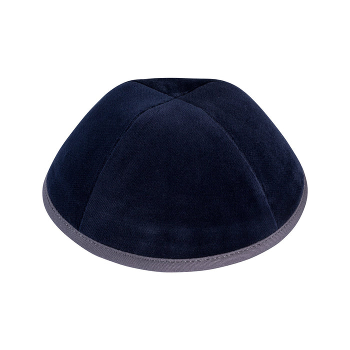 Navy Velvet Kippah for Bar Mitzvah - iKippah by Judaica Square