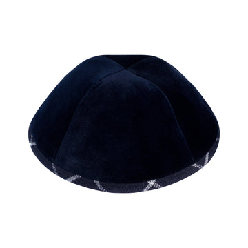 Navy Velvet Kippah for Bar Mitzvah - iKippah by Judaica Square