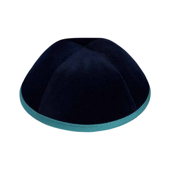 Navy Velvet Kippah for Bar Mitzvah - iKippah by Judaica Square