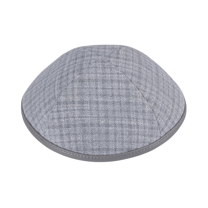 Gray Leather Kippah for Shabbos - iKippah by Judaica Square