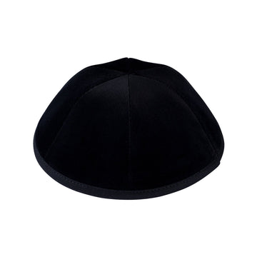6 Panel Kippah – Black Velvet Yarmulke by iKippah
