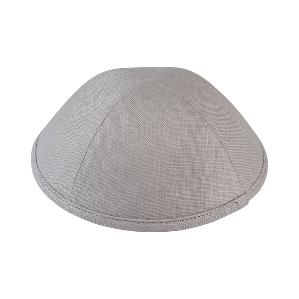 Gray Linen Kippah - iKippah by Judaica Square