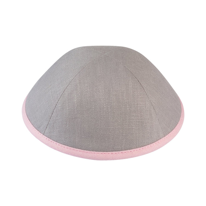 Pink Linen Kippah - iKippah by Judaica Square