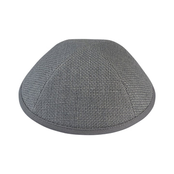 Light gray burlap iKippah kippah / yarmulke