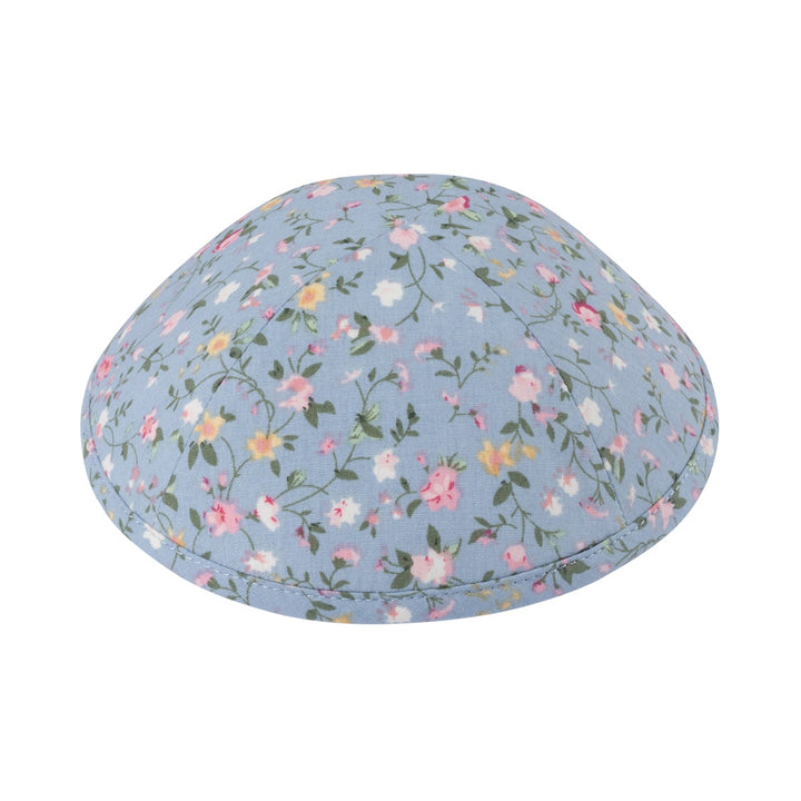 Blue Bloom Floral Kippah – Yarmulke