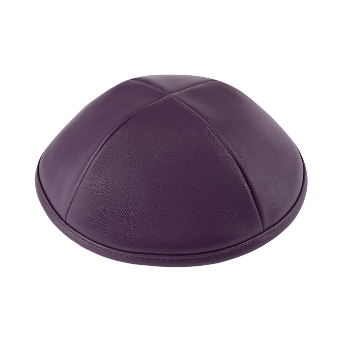 Eggplant Leather Kippah for Shabbos - iKippah by Judaica Square