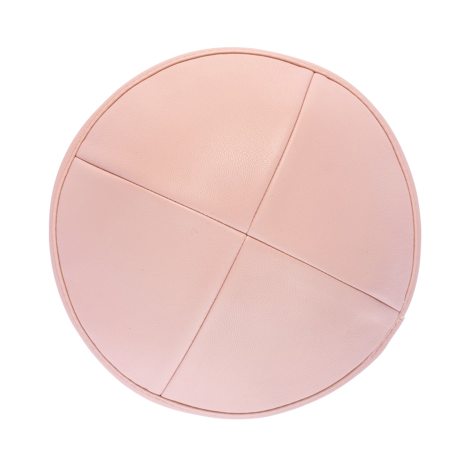 Leather Kippah - side view showing six-panel design