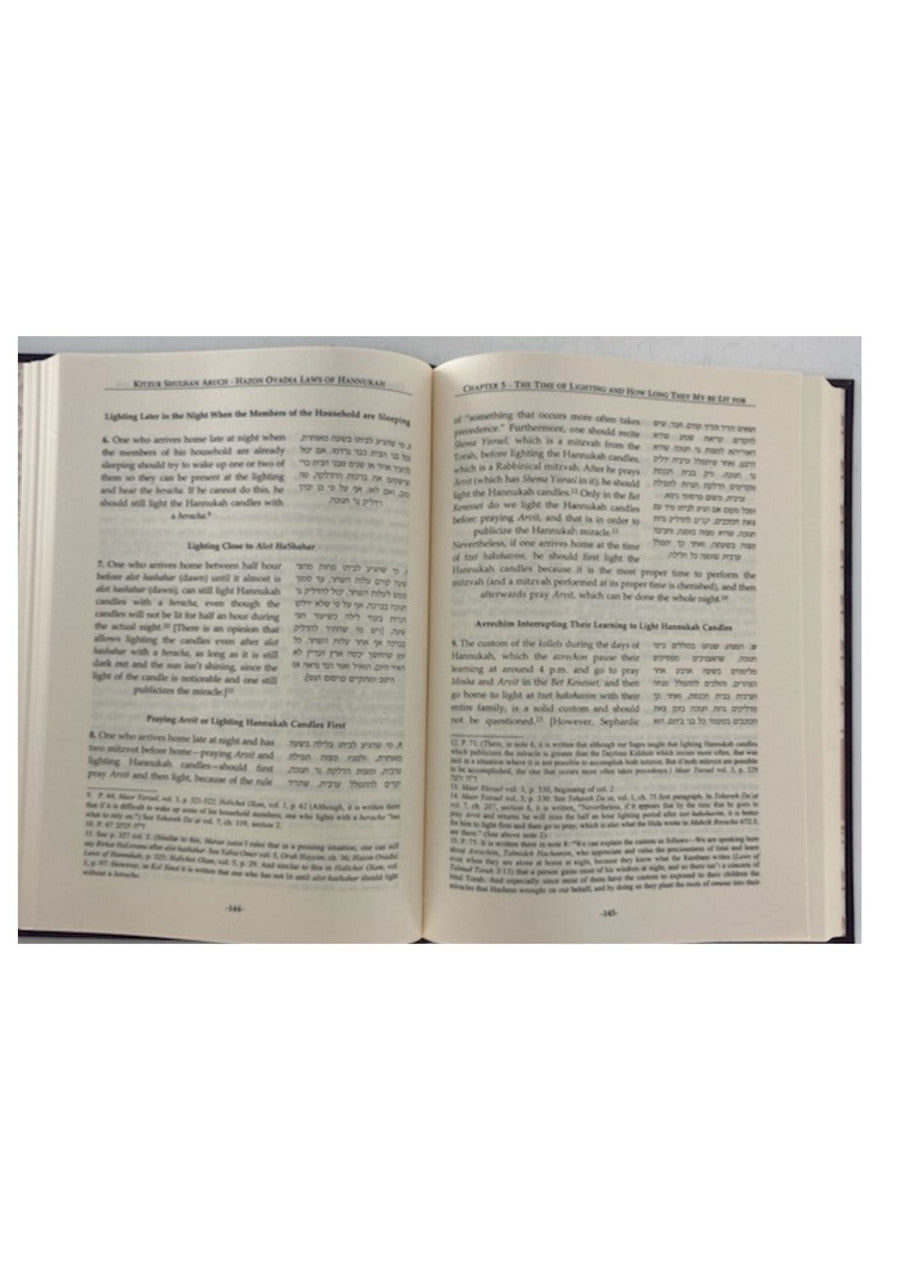 Kitzur Chazon Ovadia English, Rosh Chodesh Chanukah Purim, open