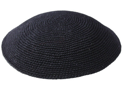 Black Knit Kippa 13cm-24cm