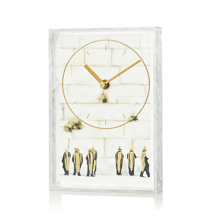 Kosel Pearlstone Frame Desk Clock — Lucite Desk Clock | Judaica Square Lakewood