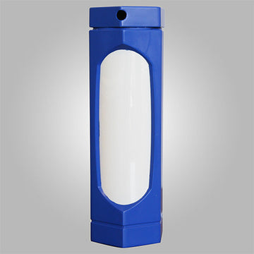 Blue KosherLamp MAX Shabbos lamp with its twist shade