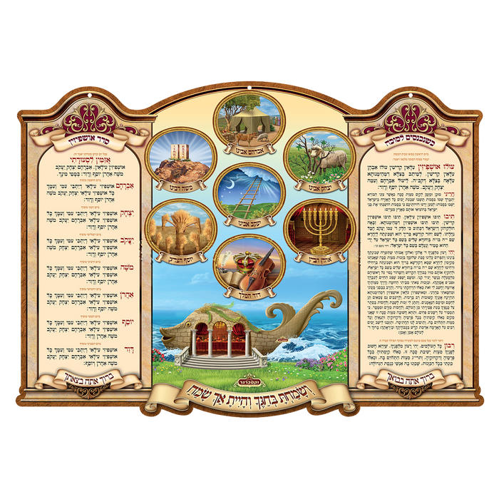Laminated 3D Poster תפילה כשנכנים לסוכה