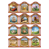 Laminated 3D Poster Set Of 12 שבטי ישראל by Mefoar Judaica