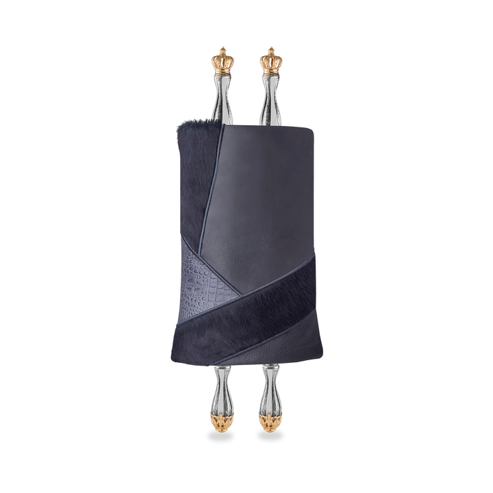 Leather & Fur Torah Mantle - Style #383 - Livid