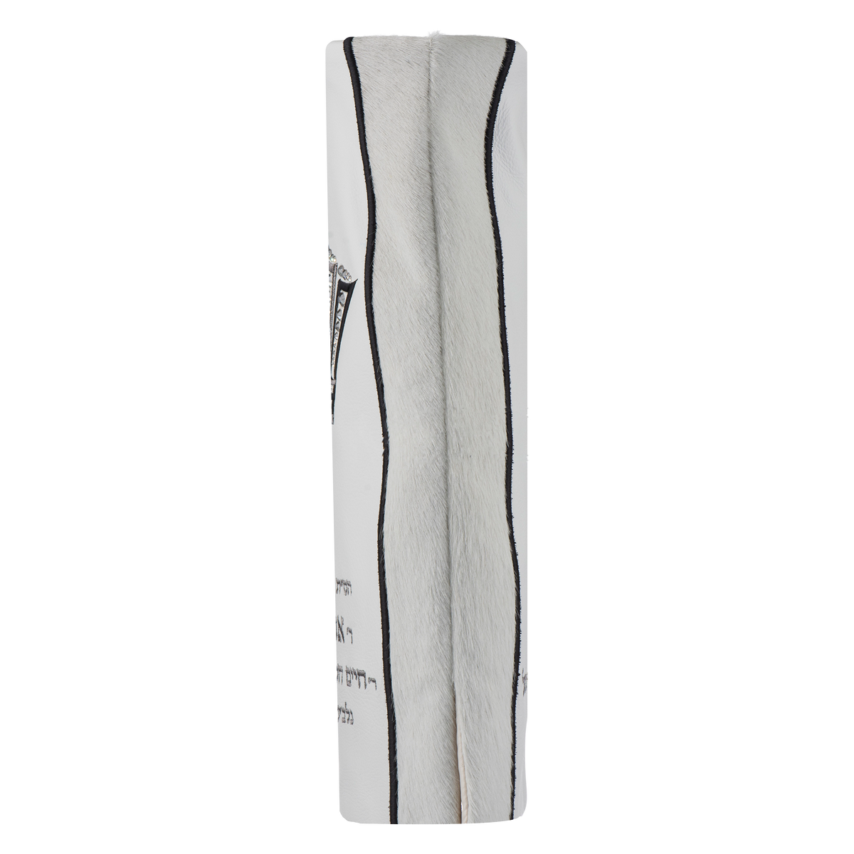 Leather Fur Torah Mantle - Style #442 - White