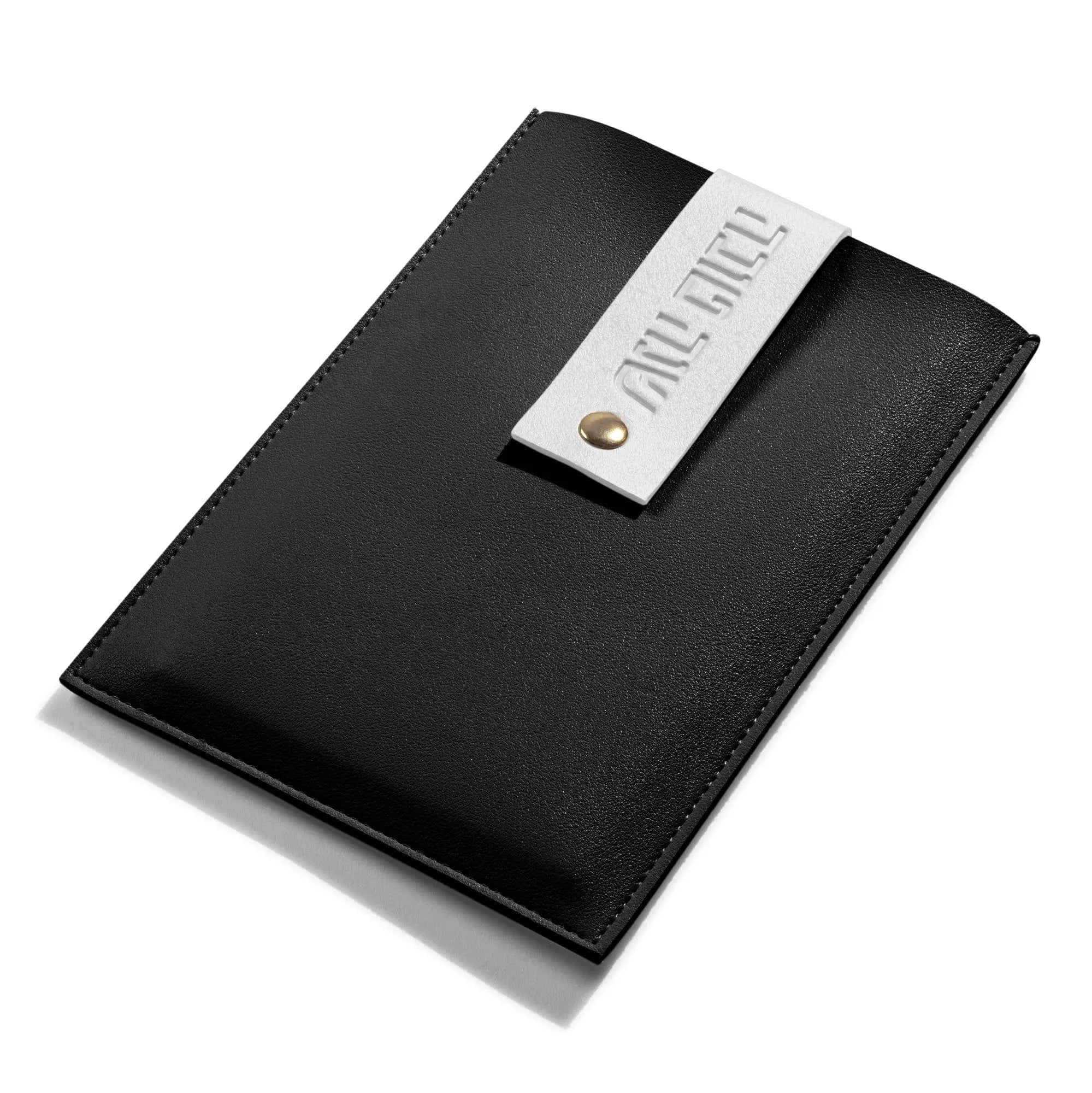 Leather Simanim Pouch & Card Set (White & Black) — Faux Leather Simanim Pouch & Card Set view 4 | Judaica Square Lakewood