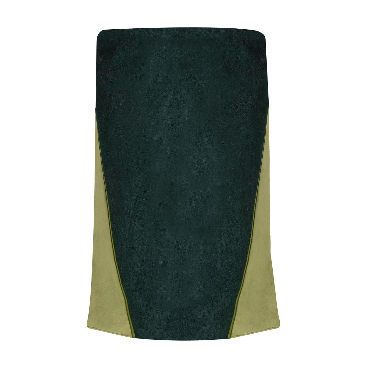 Leather Torah Mantle, style 342, Green — front view