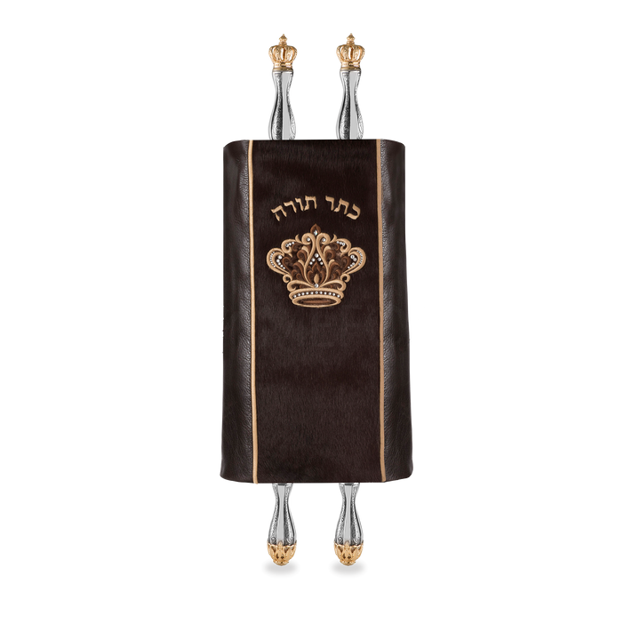 Leather Torah Mantle - Style #347 - Brown