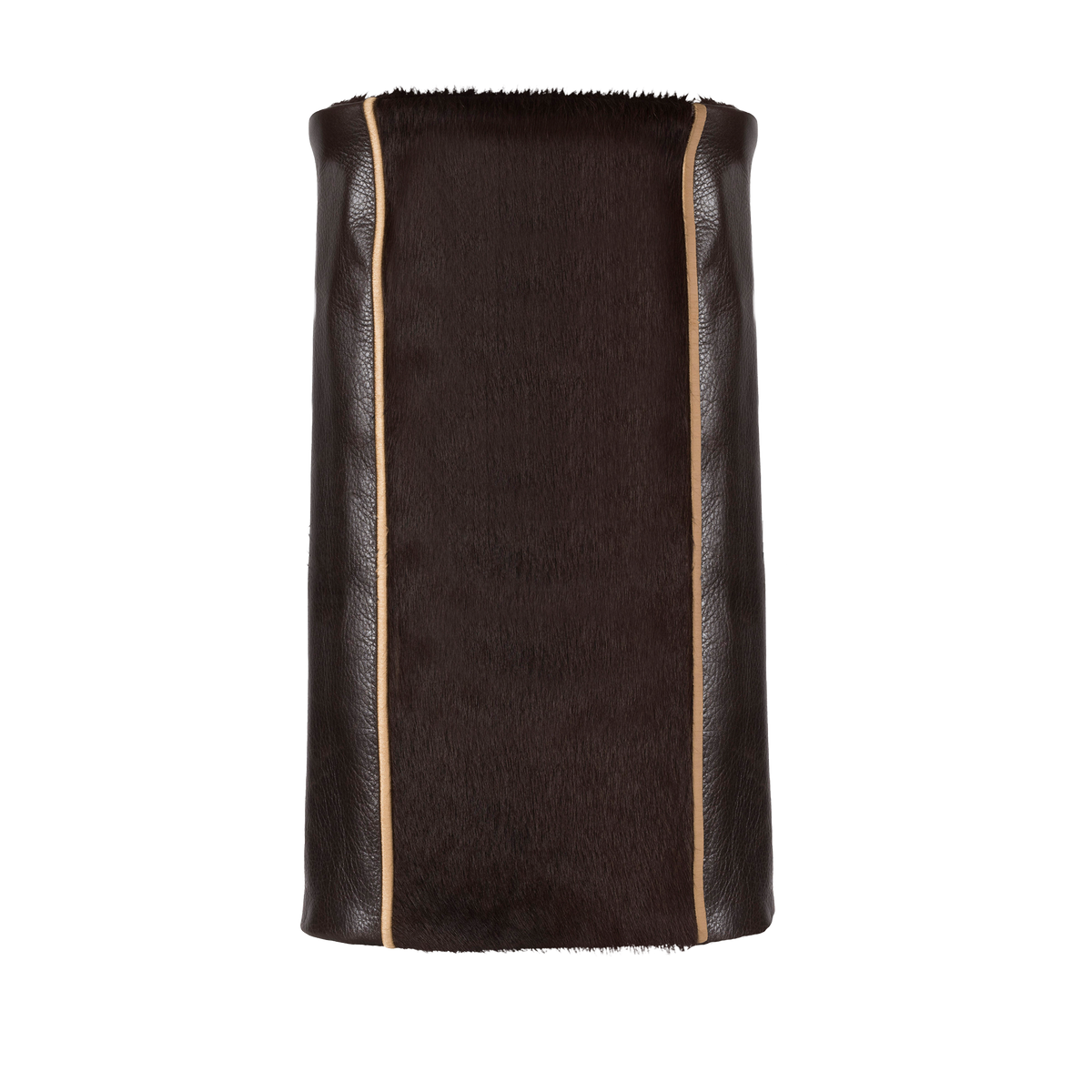 Leather Torah Mantle, style 347, Brown — back view