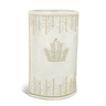 Leather Torah Mantle, style 450, White — front view