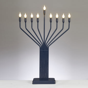 Rite Lite LED Knesset Style Large Display Navy Menorah, 24 Inch High