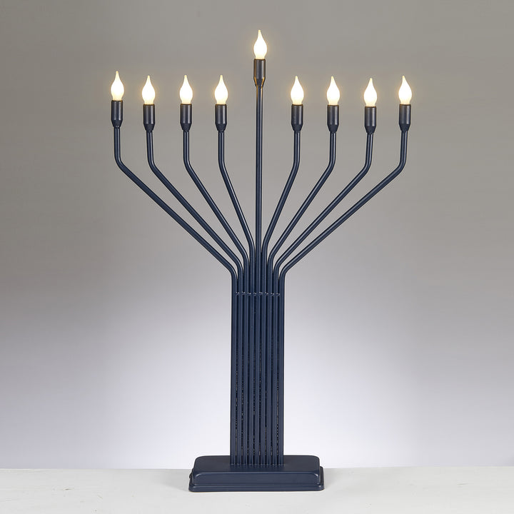 Rite Lite LED Knesset Style Large Display Navy Menorah, 24 Inch High