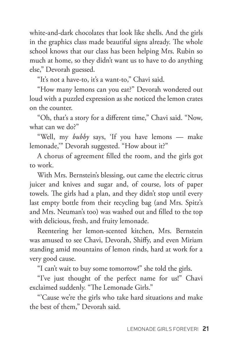 Lemonade Girls Forever!: NOT AVAILABLE — Menucha Publishers | Judaica Square Lakewood